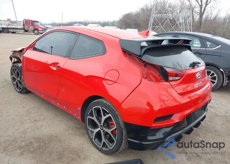 2020 Hyundai Veloster N z USA, uszkodzony, nr VIN KMHT36AH0LU003825